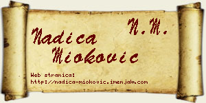 Nadica Mioković vizit kartica